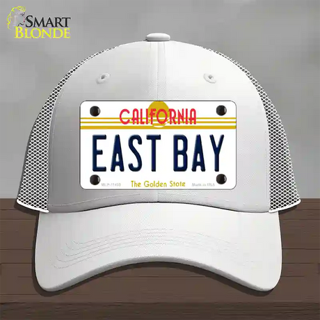 East Bay California Novelty License Plate Hat Mesh / White