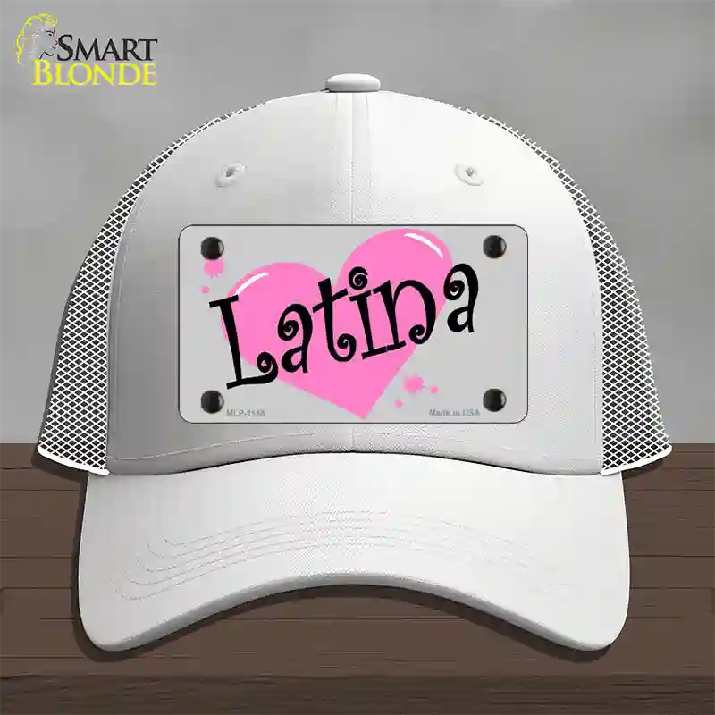 Latina Novelty License Plate Hat Mesh / White