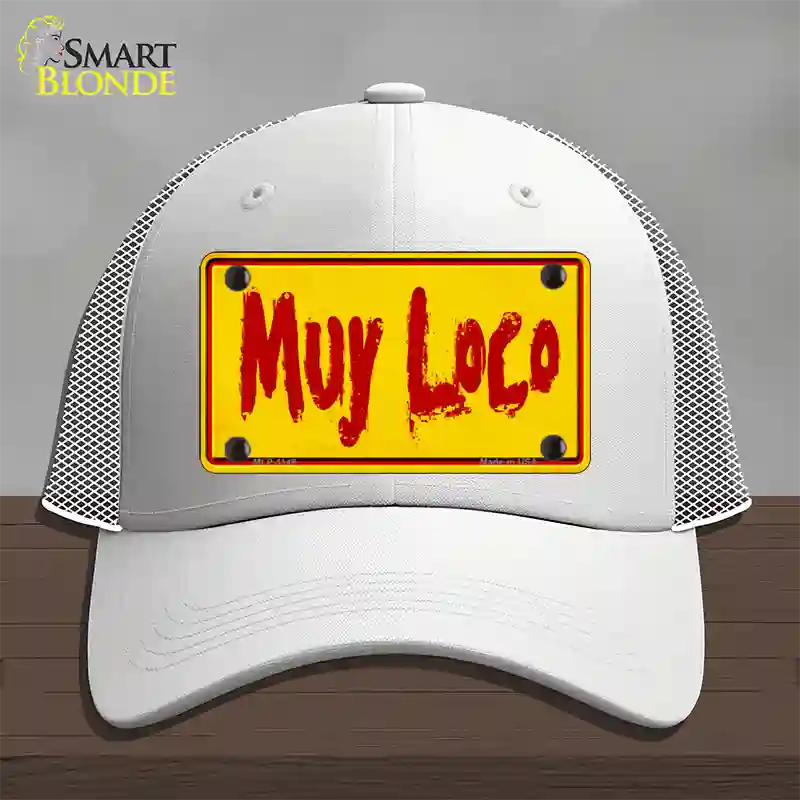 Muy Loco Novelty License Plate Hat Mesh / White