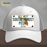 Key West Southernmost Point Novelty License Plate Hat Mesh / White