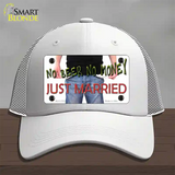 No Beer No Money Just Married Novelty License Plate Hat Mesh / White