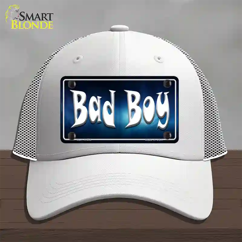 Bad Boy Novelty License Plate Hat Mesh / White