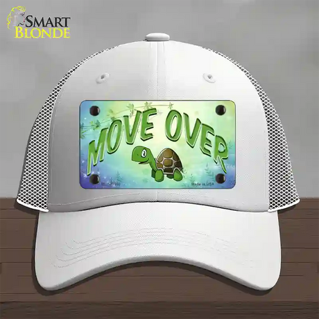 Move Over Novelty License Plate Hat Mesh / White