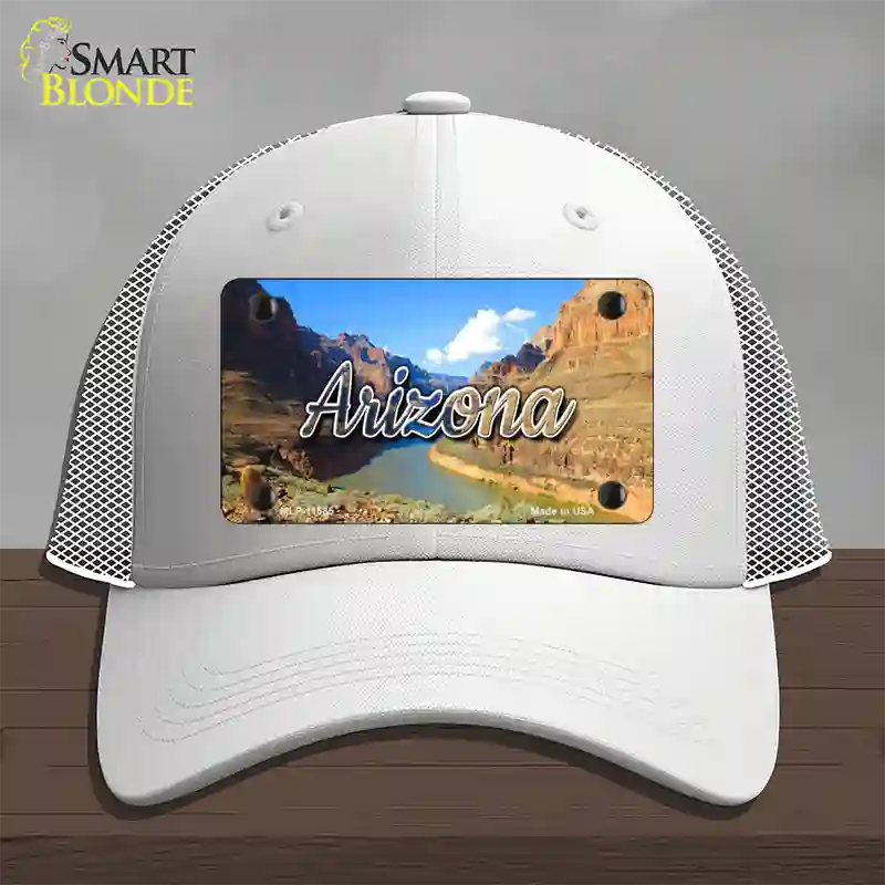 Arizona Canyon State Novelty License Plate Hat Mesh / White