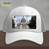 Idaho Capital Building State Novelty License Plate Hat Mesh / White