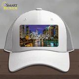 Illinois River City Lights State Novelty License Plate Hat Mesh / White