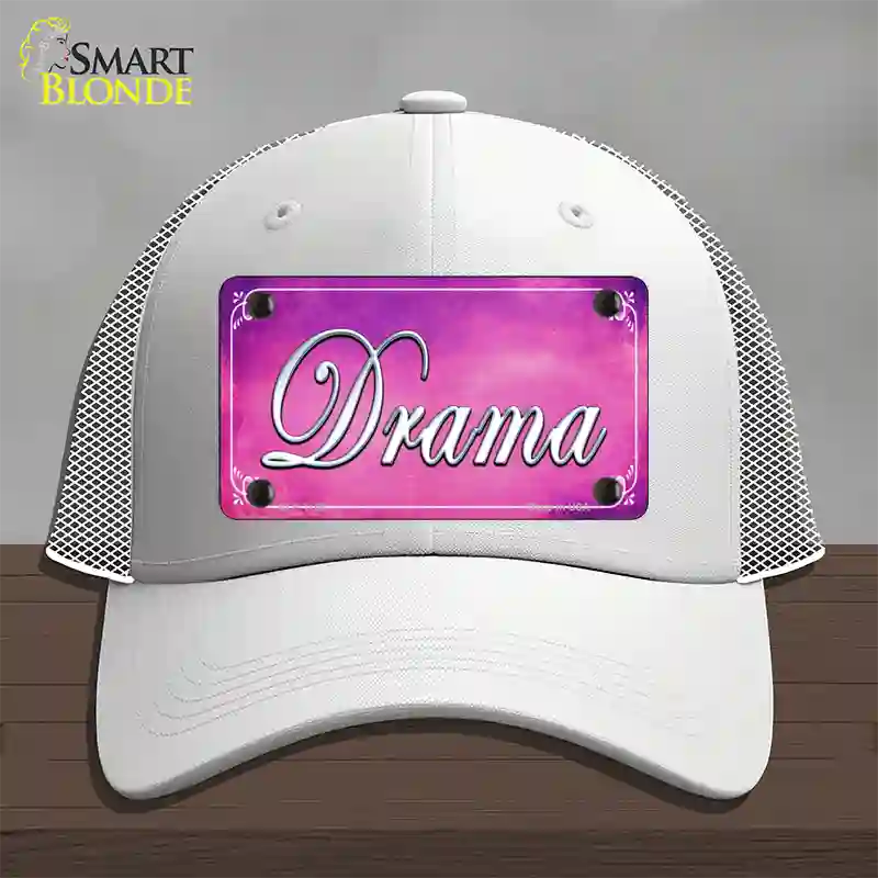 Drama Novelty License Plate Hat Mesh / White