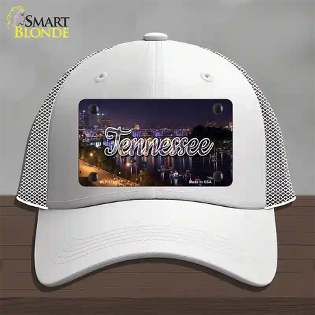 Tennessee Bridge Lights State Novelty License Plate Hat Mesh / White