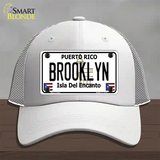 Brooklyn Puerto Rico Novelty License Plate Hat Mesh / White