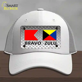 Bravo Zulu Novelty License Plate Hat Mesh / White