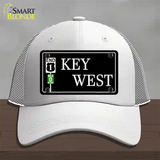 Key West Highway Sign Novelty License Plate Hat Mesh / White