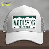 Manitou Springs Colorado Novelty License Plate Hat Mesh / White