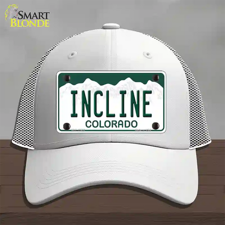 Incline Colorado Novelty License Plate Hat Mesh / White