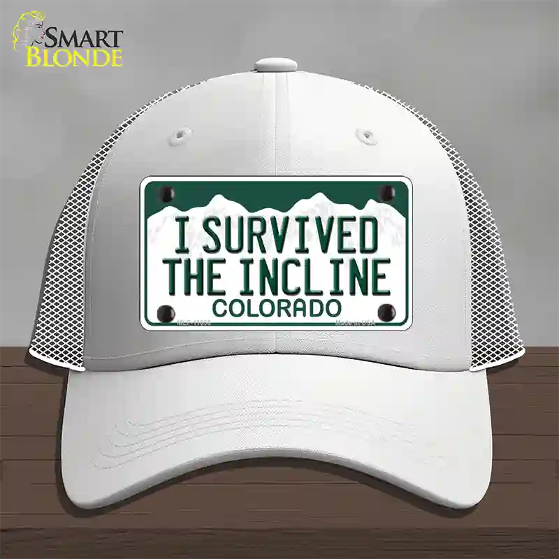 I Survived The Incline Colorado Novelty License Plate Hat Mesh / White