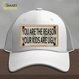 You Are The Reason Novelty License Plate Hat Mesh / White