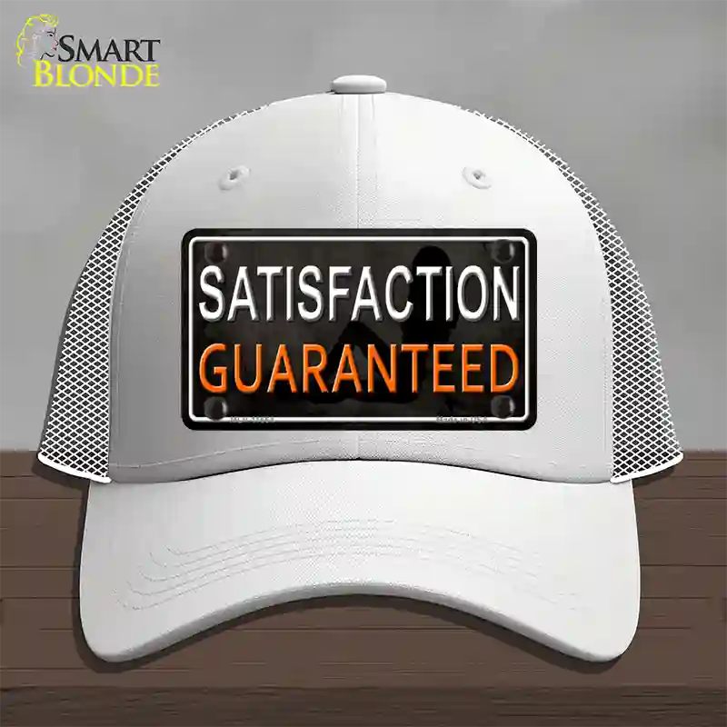 Satisfaction Guaranteed Novelty License Plate Hat Mesh / White