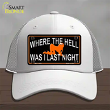 Where The Hell Novelty License Plate Hat Mesh / White