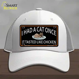 I Had A Cat Once Novelty License Plate Hat Mesh / White