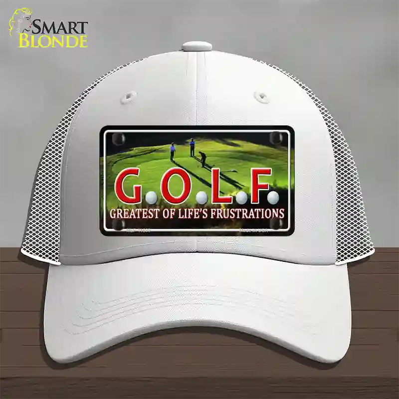 GOLF Novelty License Plate Hat Mesh / White