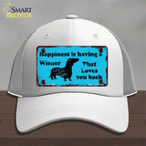 Happiness Is Having A Wiener Novelty License Plate Hat Mesh / White