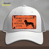 Wiener Love Novelty License Plate Hat Mesh / White