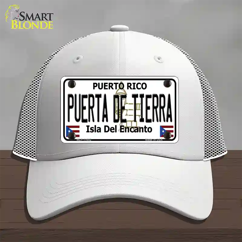 Puerta De Tierra Puerto Rico Novelty License Plate Hat Mesh / White