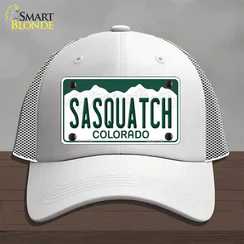 Sasquatch Colorado Novelty License Plate Hat Mesh / White