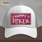 Happy Hiker Novelty License Plate Hat Mesh / White