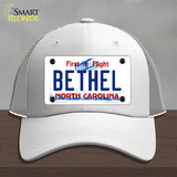 Bethel North Carolina State Novelty License Plate Hat Mesh / White