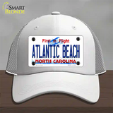 Atlantic Beach North Carolina State Novelty License Plate Hat Mesh / White