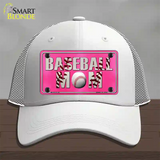 Baseball Mom Novelty License Plate Hat Mesh / White