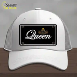 Queen Novelty License Plate Hat Mesh / White