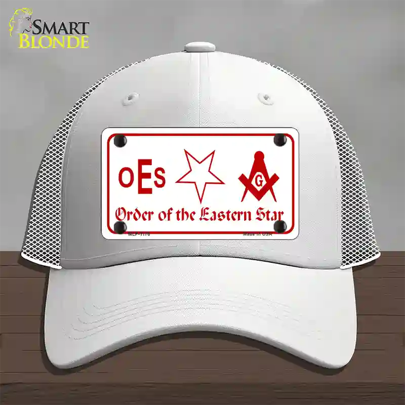 Order Of The Eastern Star Novelty License Plate Hat Mesh / White