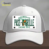 Pass A Grille Florida Novelty License Plate Hat Mesh / White