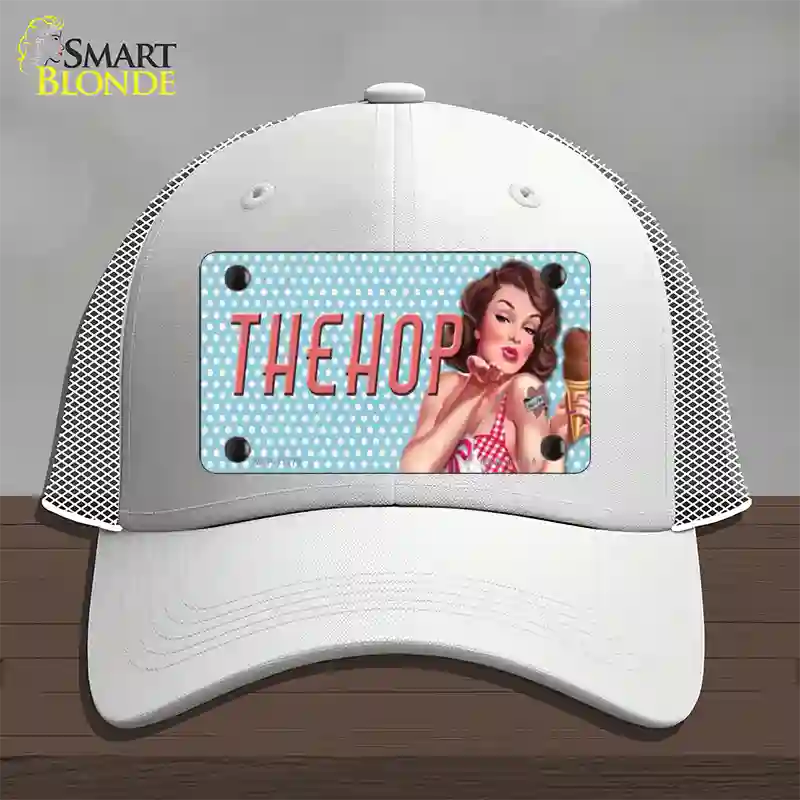 The Hop Vintage Pinup Novelty License Plate Hat Mesh / White