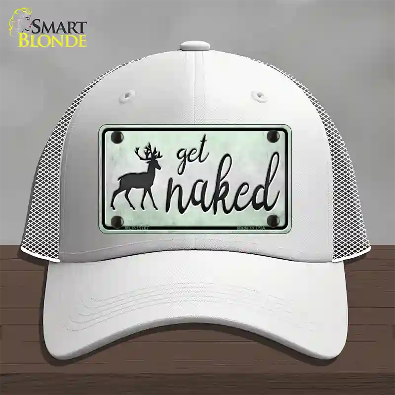 Get Naked Novelty License Plate Hat Mesh / White