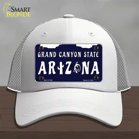 Arizona Grand Canyon State Novelty License Plate Hat Mesh / White