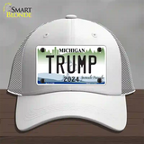 Trump 2024 Michigan Background Novelty License Plate Hat Mesh / White