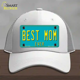 Best Mom Ever Novelty License Plate Hat Mesh / White