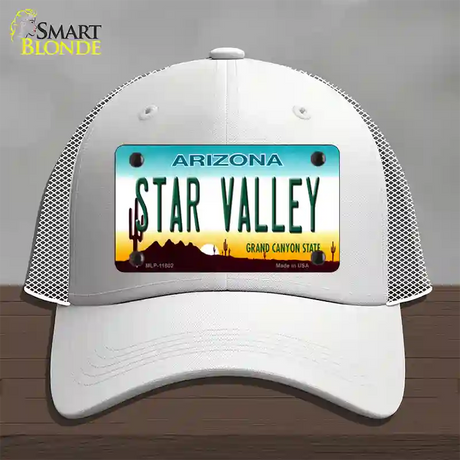 Star Valley Arizona Novelty License Plate Hat Mesh / White