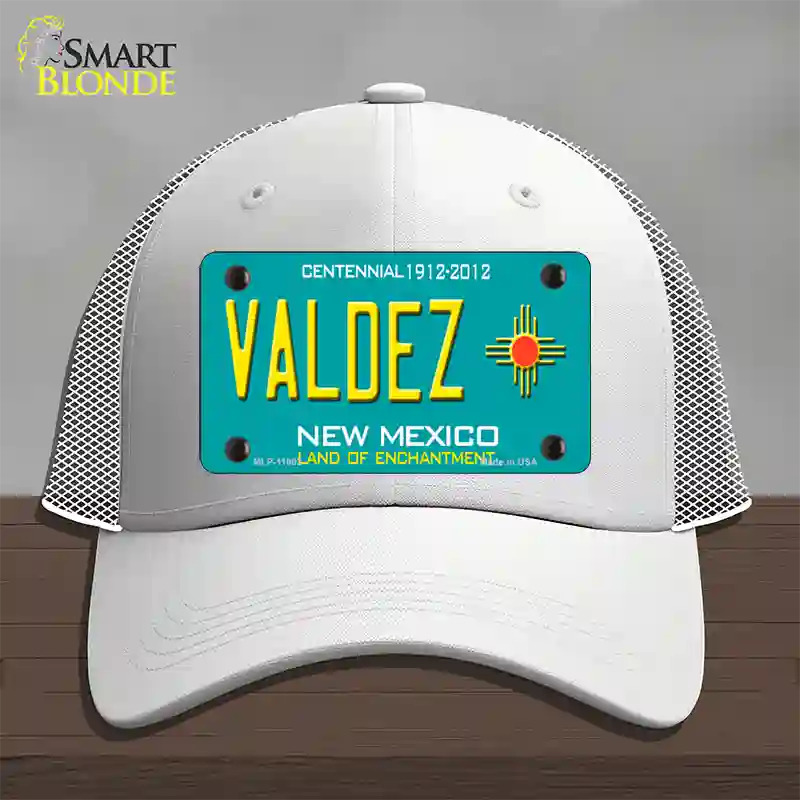 Valdez New Mexico Novelty License Plate Hat Mesh / White