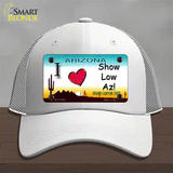 I Love Show Low AZ Novelty License Plate Hat Mesh / White