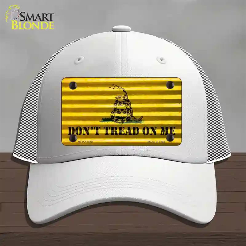 Dont Tread On Me Novelty License Plate Hat Mesh / White