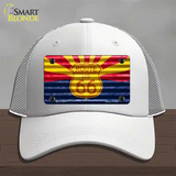 Route 66 Arizona Flag Novelty License Plate Hat Mesh / White