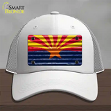 Arizona Flag Novelty License Plate Hat Mesh / White