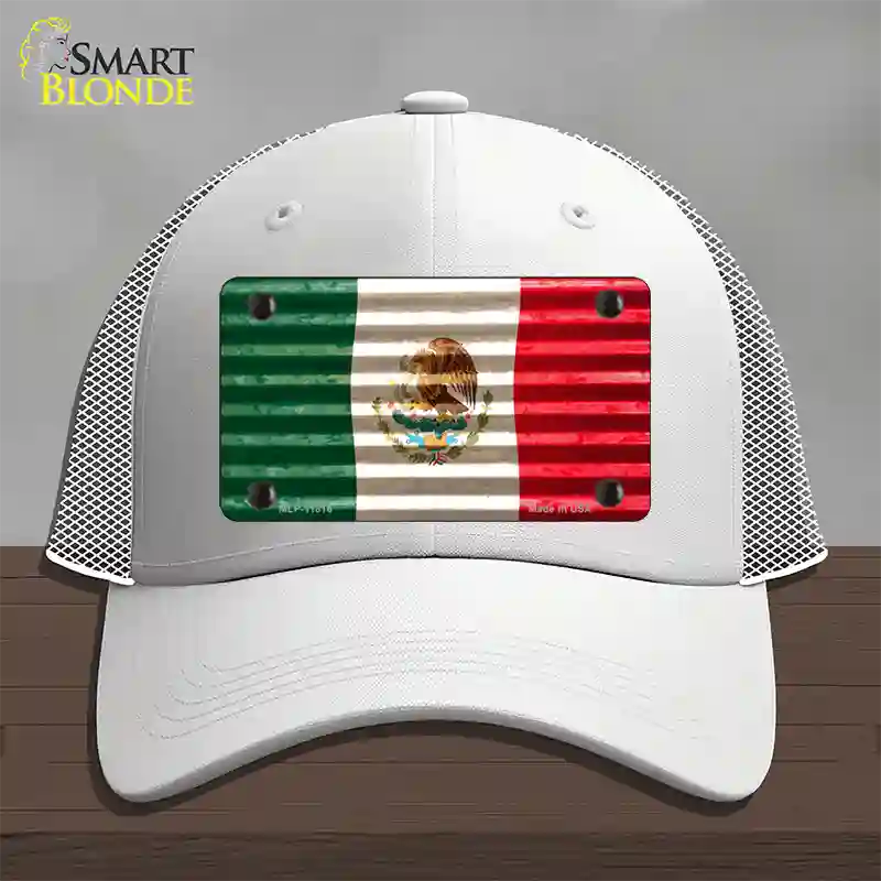 Mexico Flag Novelty License Plate Hat Mesh / White