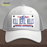 Kill Devil Hills North Carolina Novelty License Plate Hat Mesh / White