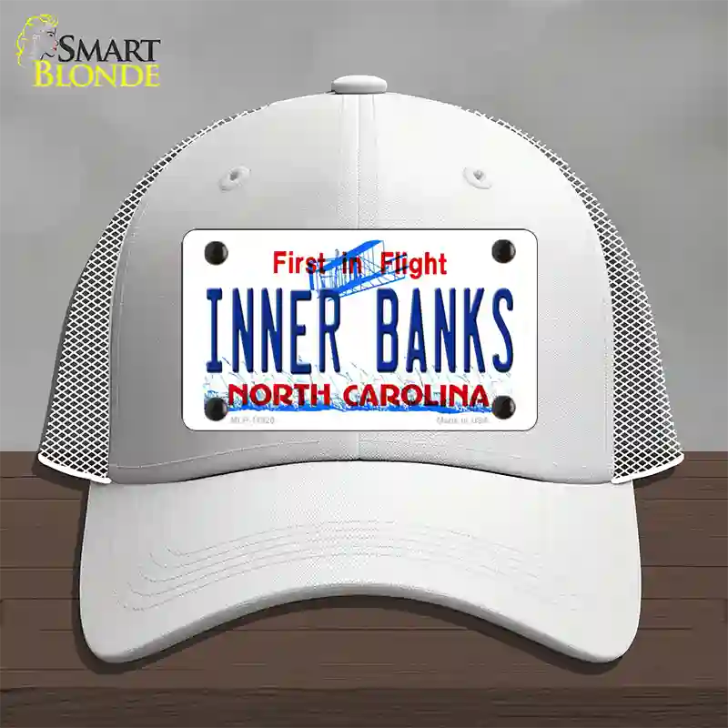 Inner Banks North Carolina Novelty License Plate Hat Mesh / White