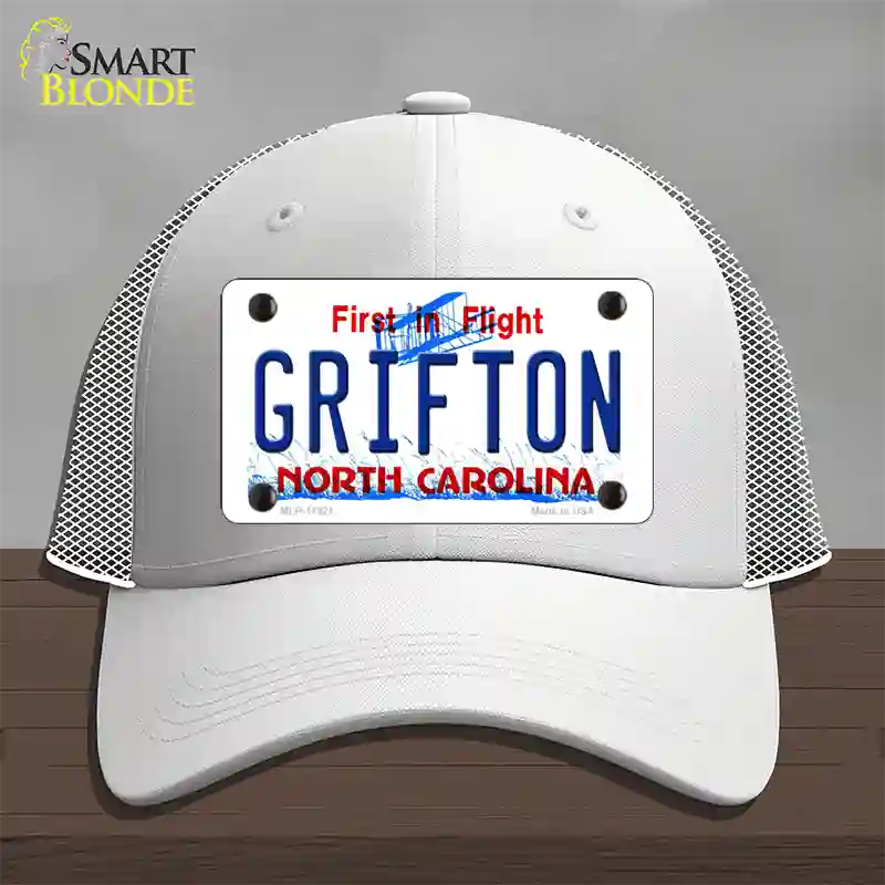 Grifton North Carolina Novelty License Plate Hat Mesh / White