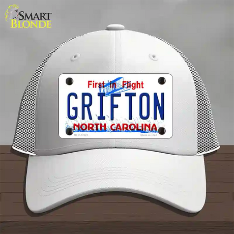 Grifton North Carolina Novelty License Plate Hat Mesh / White